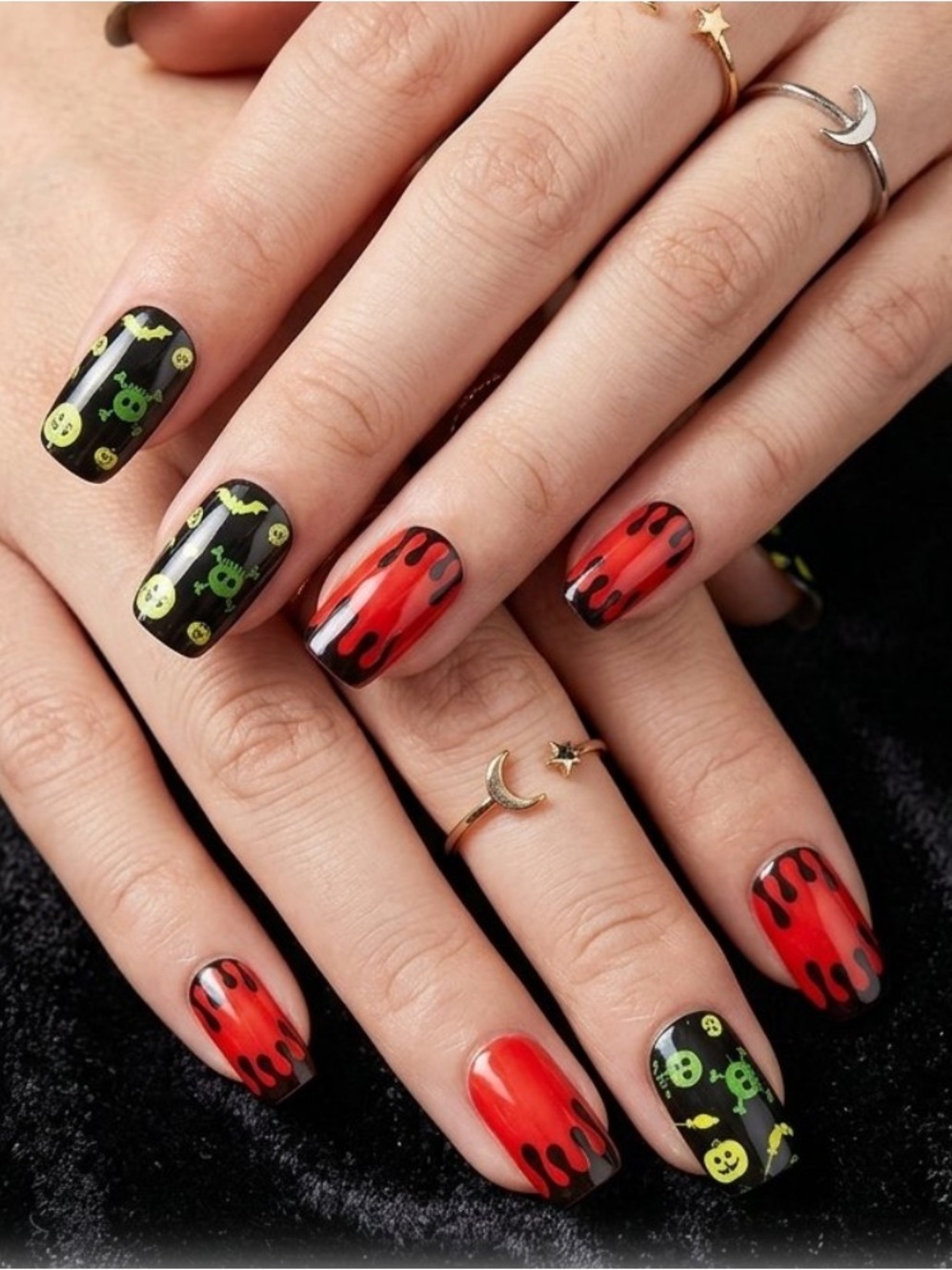 3/$15 🆕 Nail Wraps/Stickers Halloween 🎃 🐈⬛-Glow in the Dark